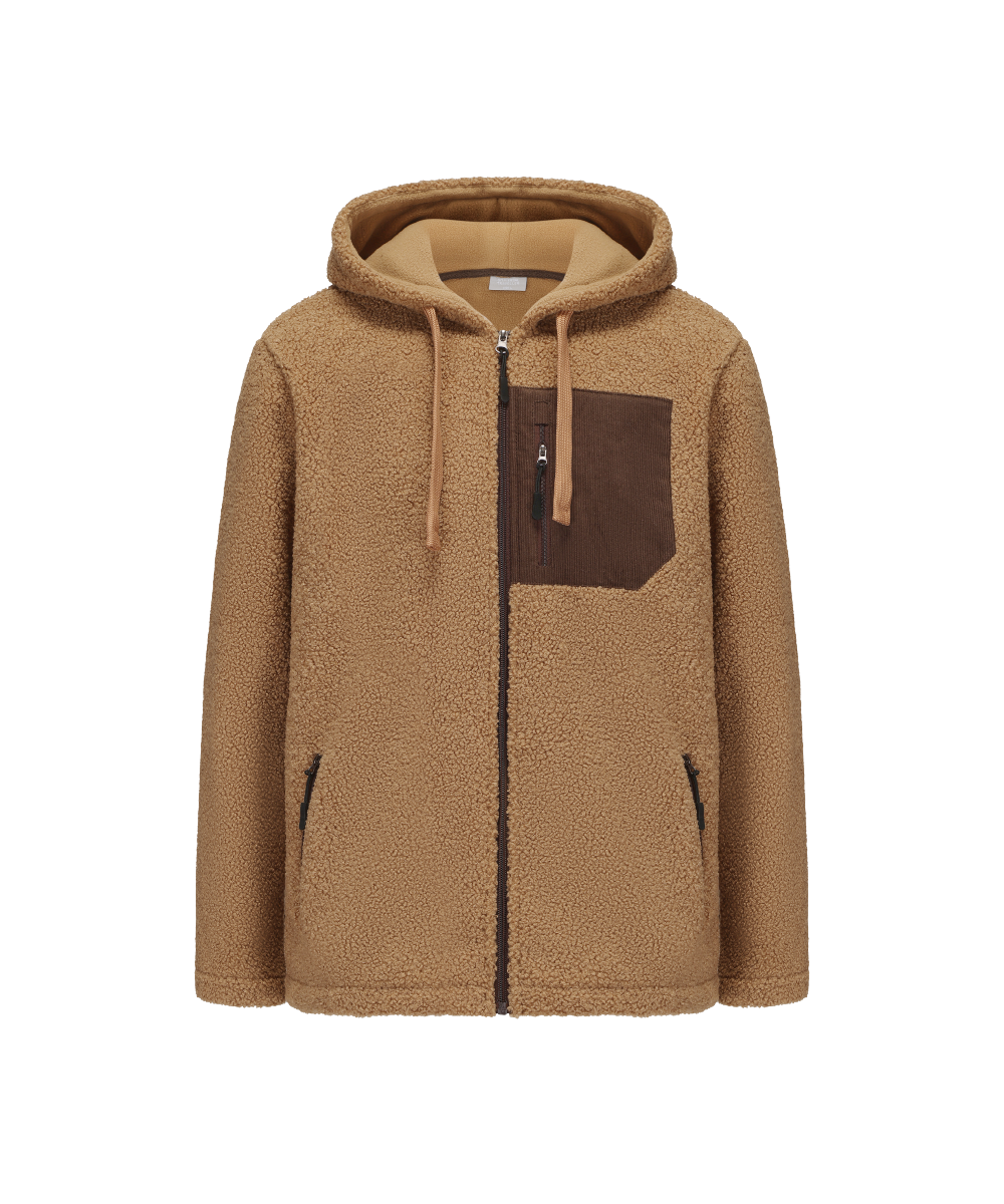Men's Hoodie Sherpa Fleece Jacket - FJ 24170