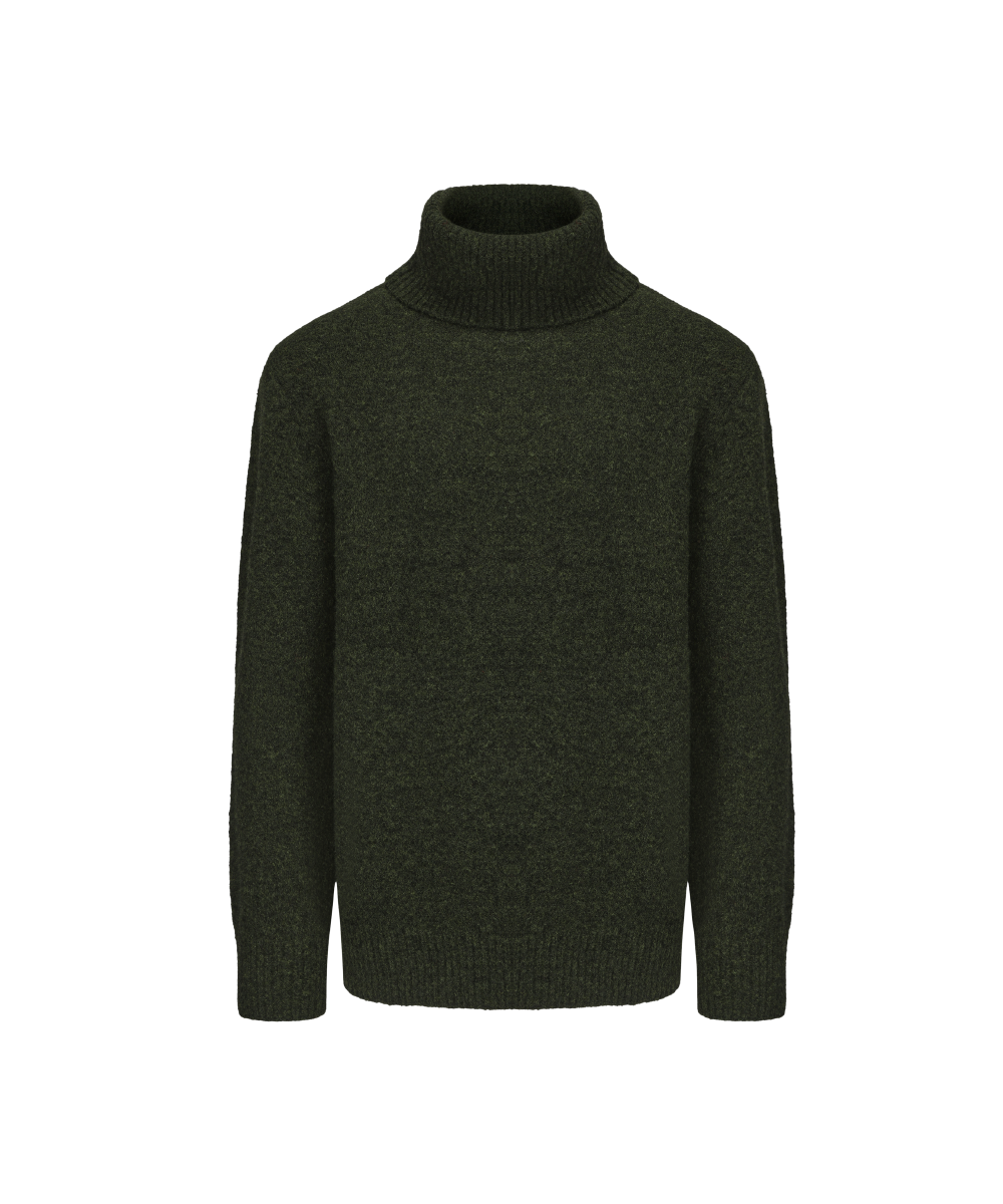 Men's Wool Blend Turtle Neck Knitted Sweater - KS 24059